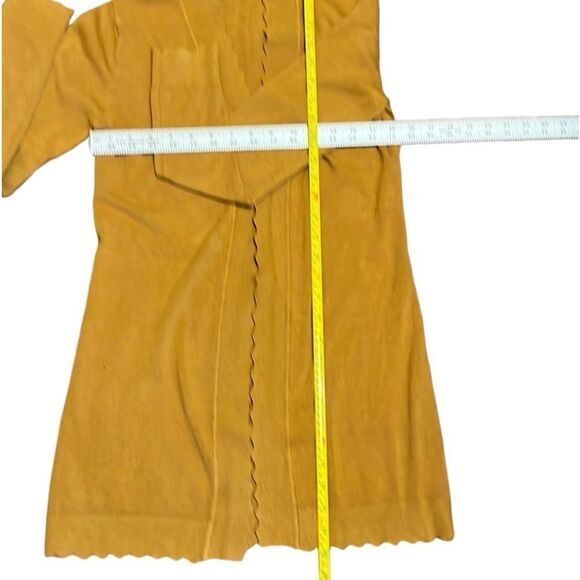 Evolution women’s cardigan Size XSP golden mustard holiday scalloped trim‎ NWT - Picture 10 of 10